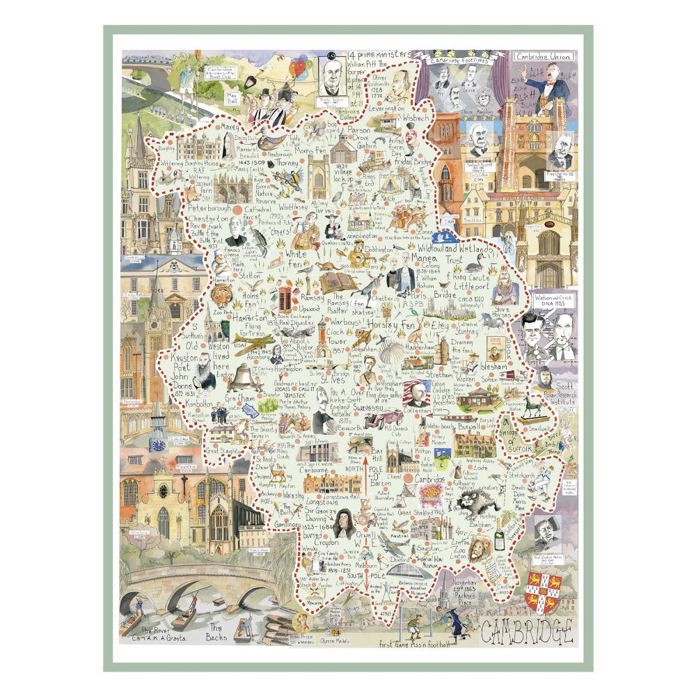 Tim Bulmer's Map of Cambridge 1000 Piece Jigsaw Puzzle