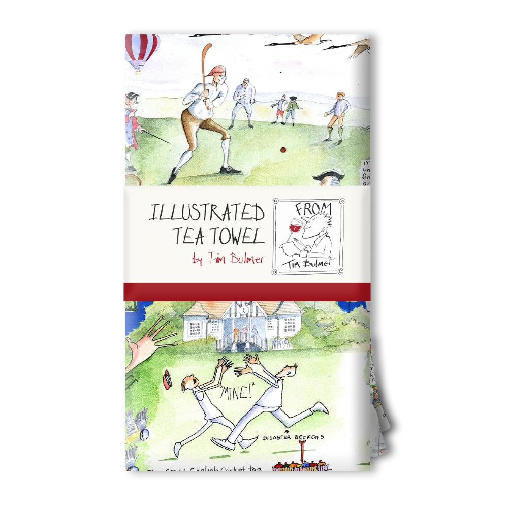 Tim Bulmer's Cricket Gift Jigsaw & Tea Towel Gift Bundle