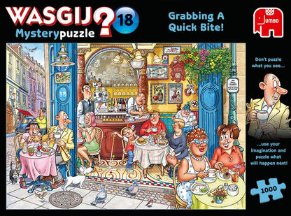 Wasgij 'Mystery 18 Grabbing A Quick Bite 1000 Piece Jigsaw Puzzle