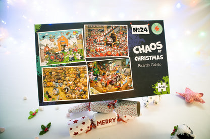 Chaos Christmas 4 x 500 Piece Jigsaw puzzle Set