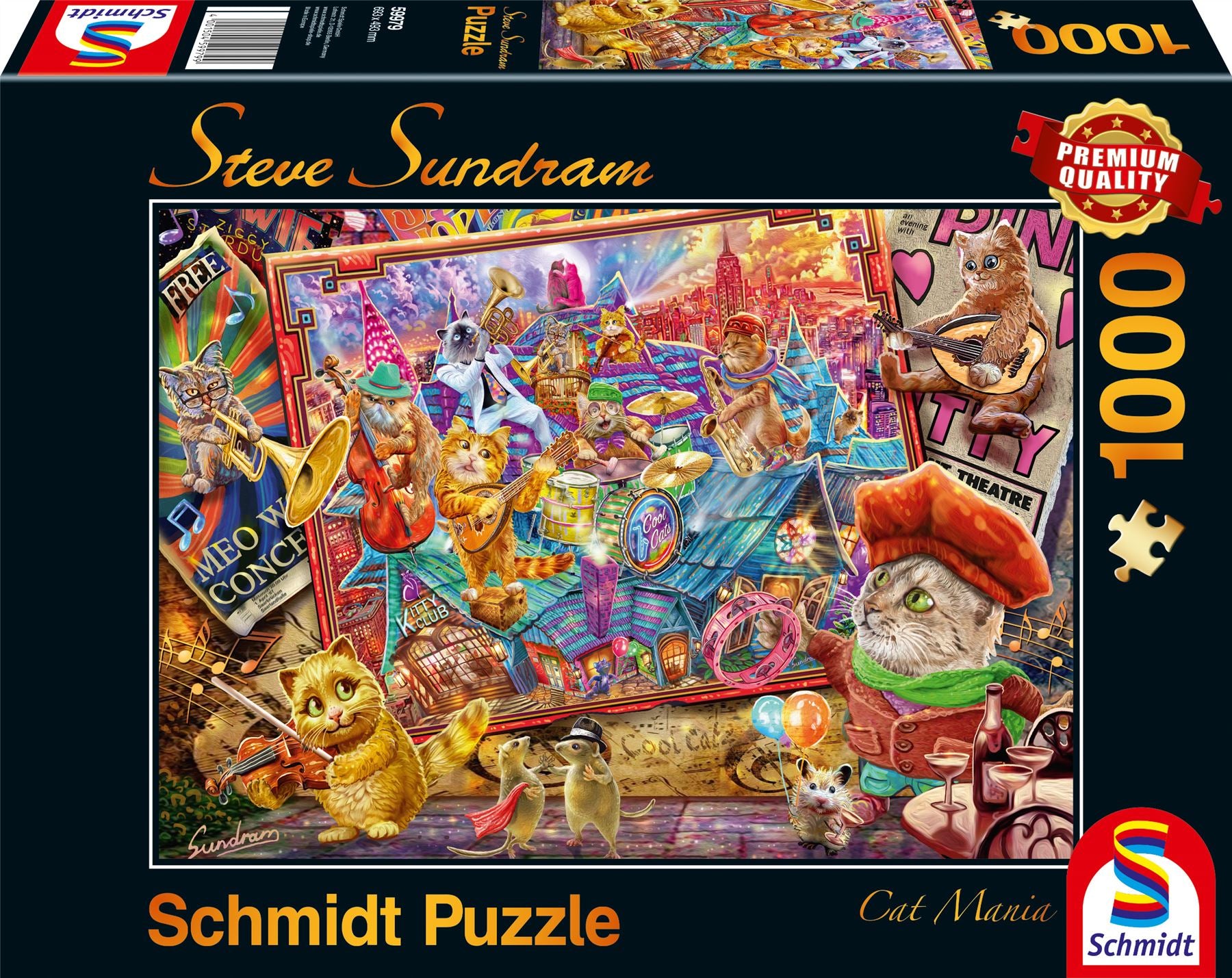 Steve Sundram: Cat Mania 1000 Piece Jigsaw Puzzle – AJP UK