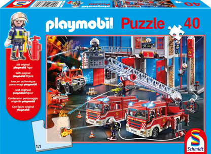 Playmobil: The Fire Department Puzzle & Play 40 Piece Jigsaw Puzzle